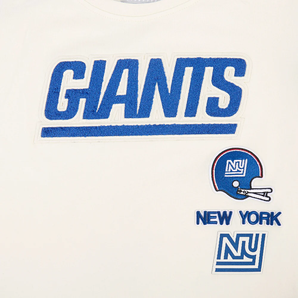 NFL NEW YORK GIANTS RETRO CLASSIC LITTLE GIRL'S SS BOXY TEE (EGGSHELL) - Image 5