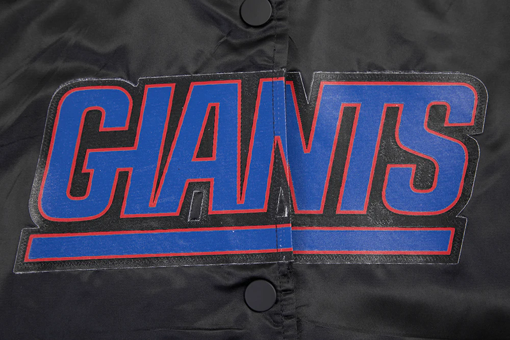 NFL NEW YORK GIANTS CLASSIC WOMEN'S SATIN JACKET (BLACK) - Image 6