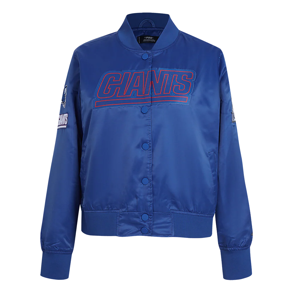 NFL NEW YORK GIANTS CLASSIC WOMEN'S SATIN JACKET (DODGER BLUE)