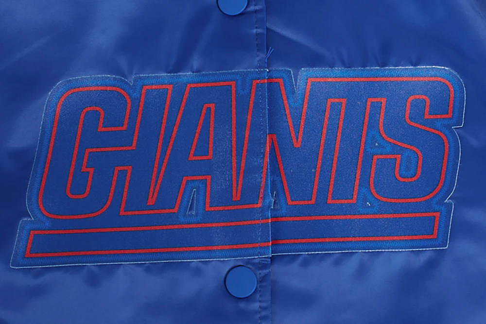 NFL NEW YORK GIANTS CLASSIC WOMEN'S SATIN JACKET (DODGER BLUE) - Image 5