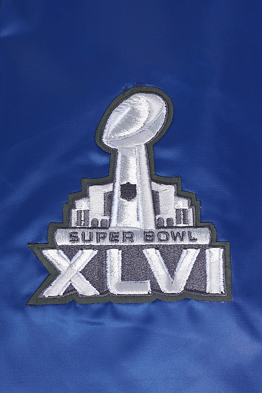 NFL NEW YORK GIANTS CLASSIC WOMEN'S SATIN JACKET (DODGER BLUE) - Image 7
