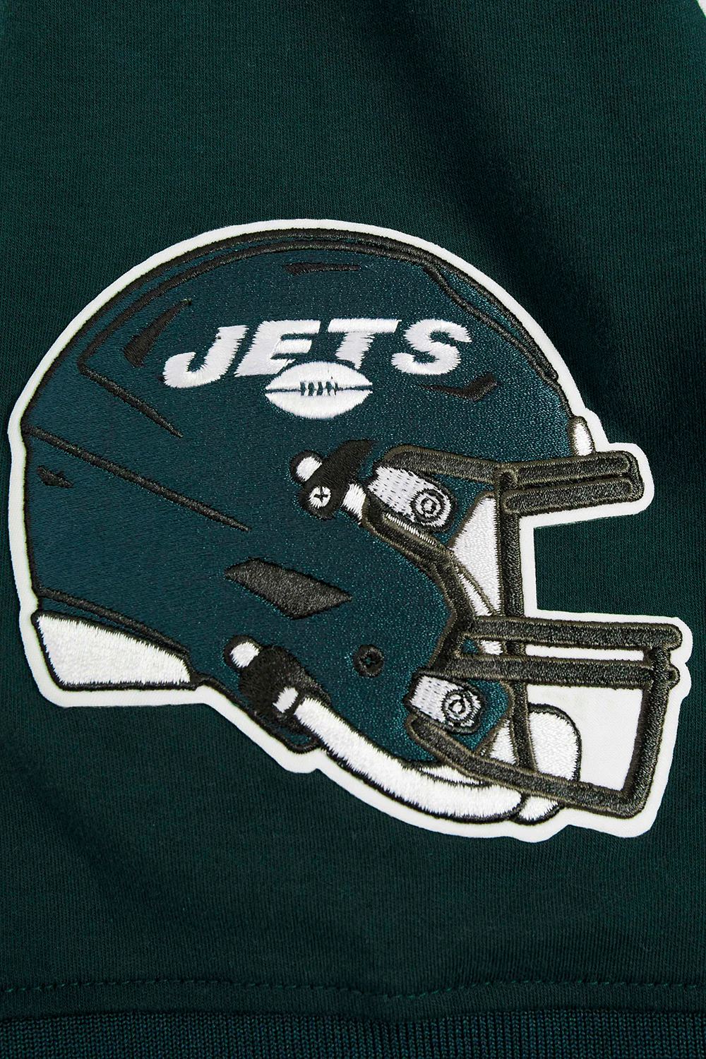 NFL NEW YORK JETS SAUCE GARDNER #1 CLASSIC MEN'S DOUBLE KNIT SHORT SLEEVE PULLOVER HOODIE (FOREST GREEN) - Image 7