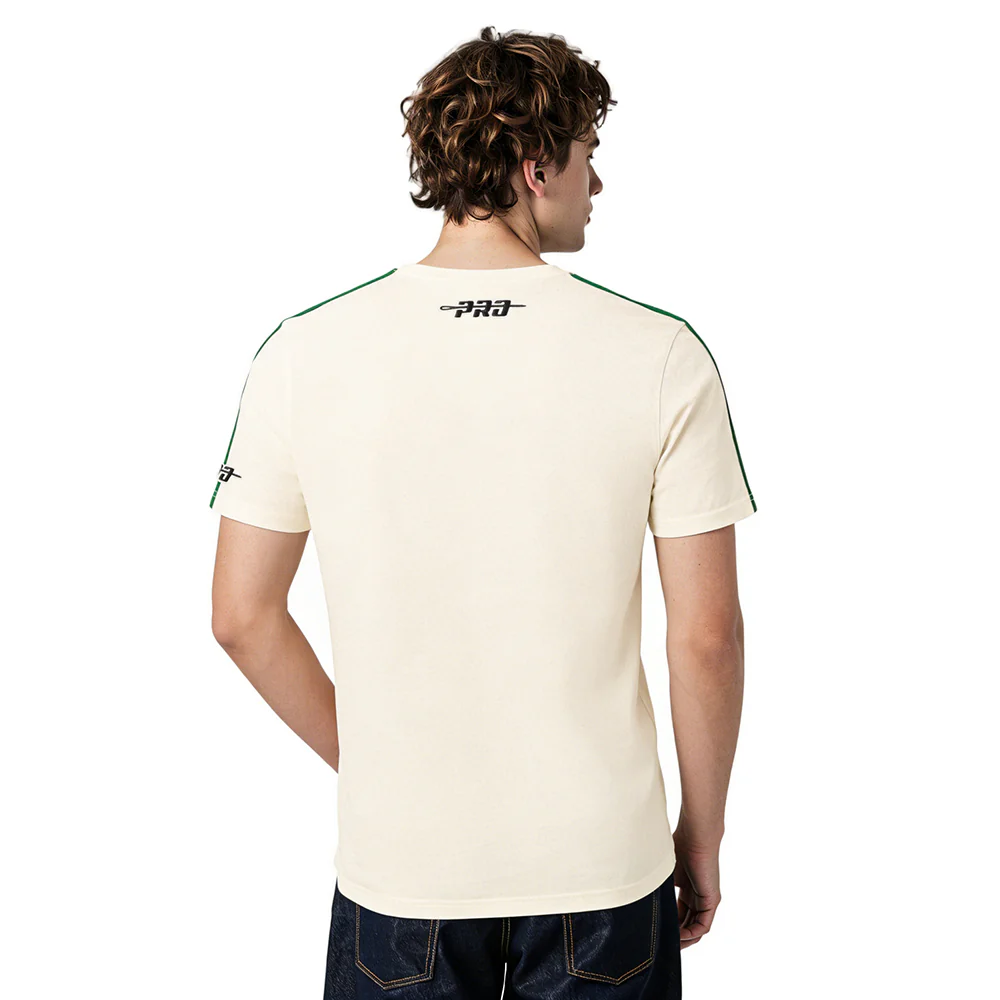 NFL NEW YORK JETS RETRO CLASSIC MEN'S STRIPED TEE (EGGSHELL/ KELLY GREEN) - Image 2