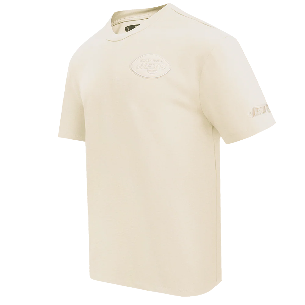 NFL NEW YORK JETS NEUTRAL COTTON JERSEY DROP SHOULDER TEE (EGGSHELL) - Image 2