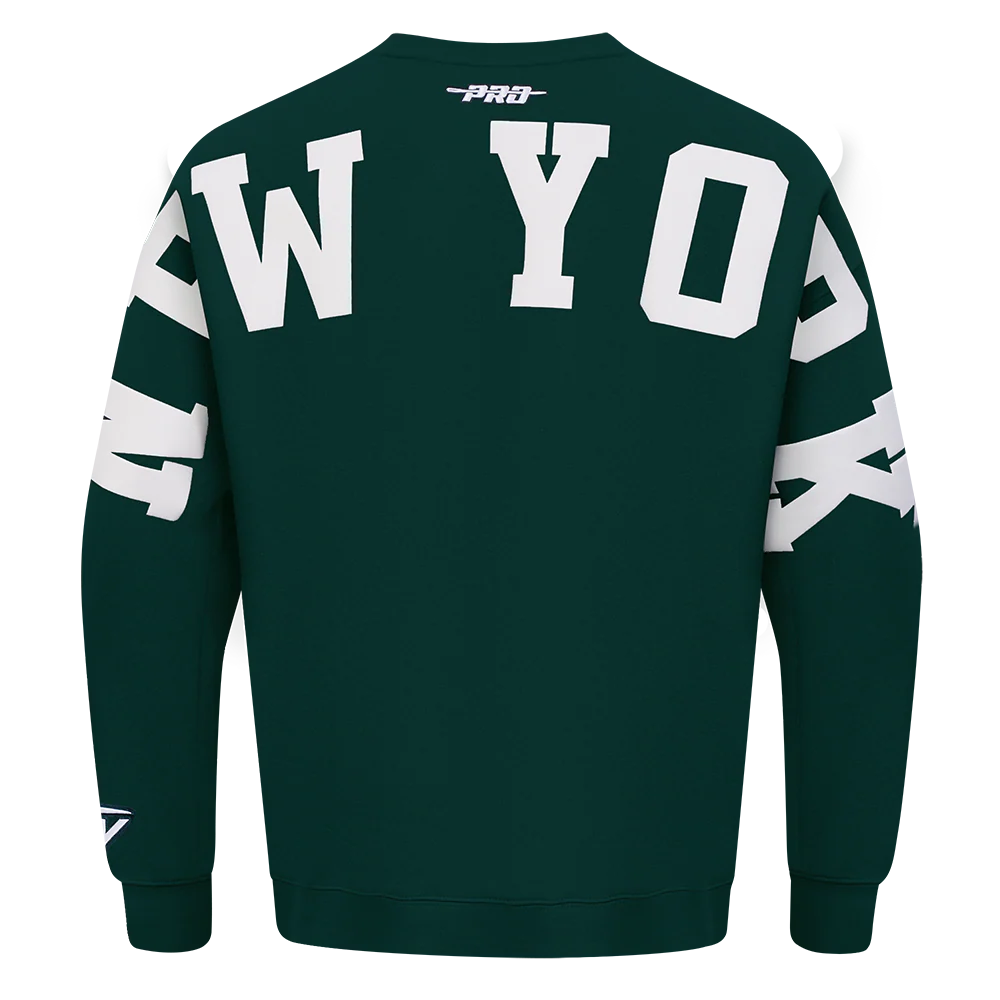 NFL NEW YORK JETS WINGSPAN MEN'S DROP SHOULDER LS TEE (FOREST GREEN) - Image 5