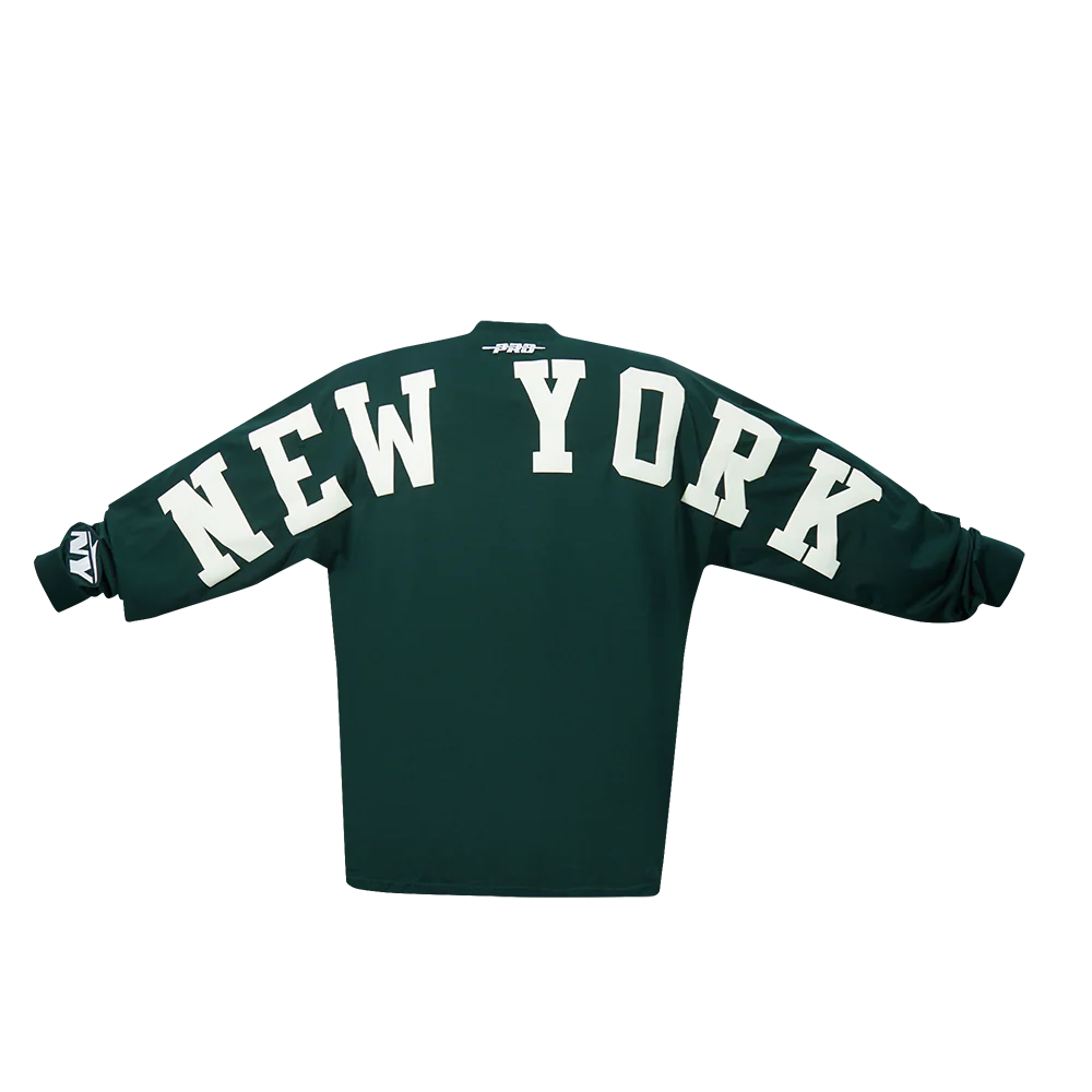 NFL NEW YORK JETS WINGSPAN MEN'S DROP SHOULDER LS TEE (FOREST GREEN) - Image 7