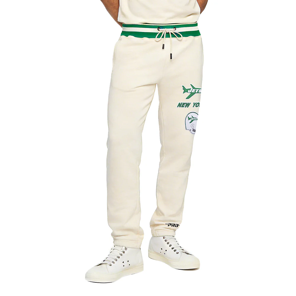 NFL NEW YORK JETS RETRO CLASSIC MEN'S SWEATPANT (EGGSHELL/ KELLY GREEN)