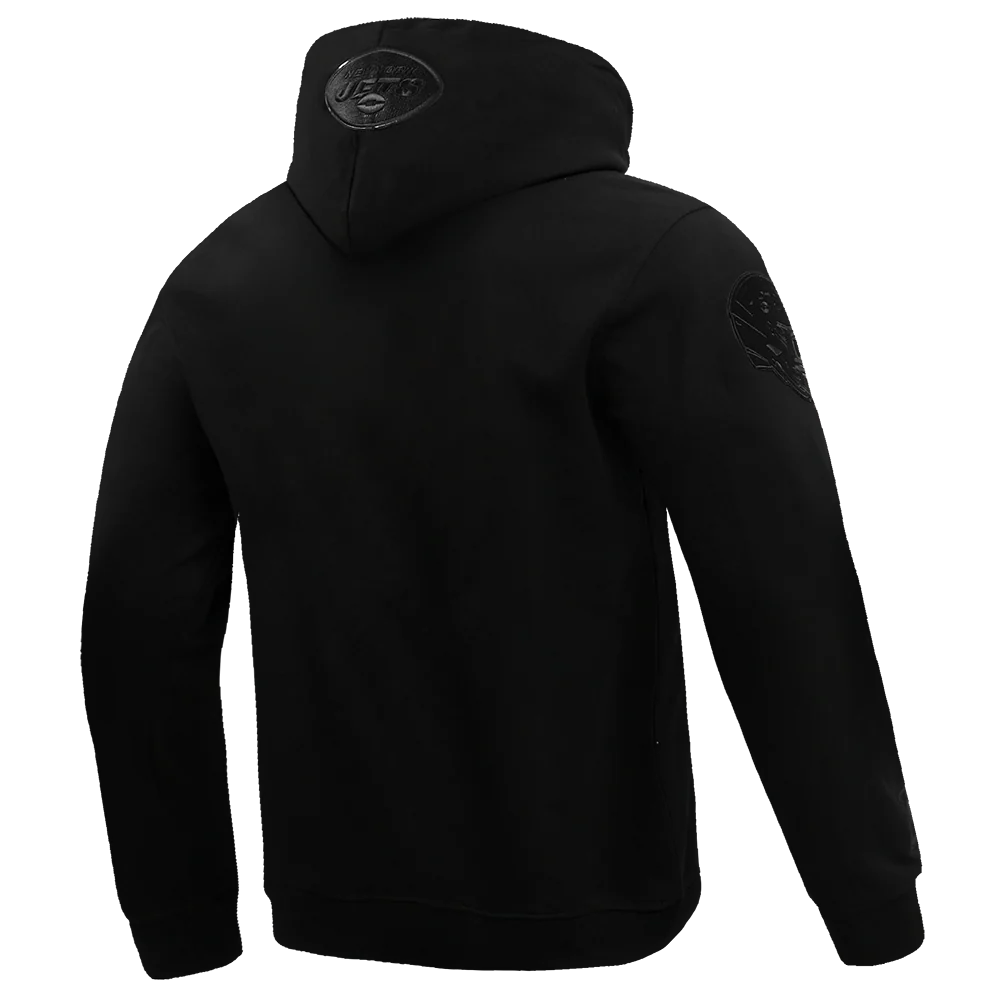 NFL NEW YORK JETS TRIPLE BLACK MEN'S PULLOVER HOODIE (TRIPLE BLACK) - Image 3
