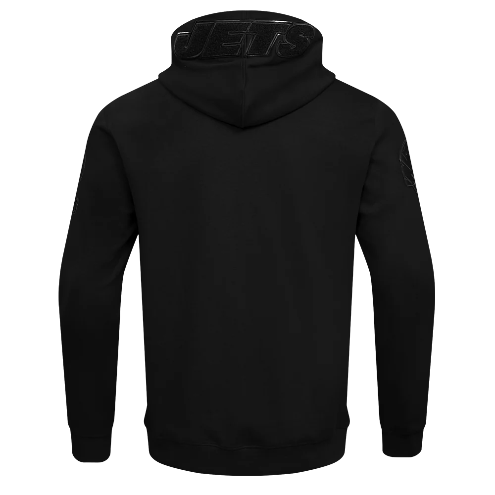 NFL NEW YORK JETS TRIPLE BLACK MEN'S DK FZ HOODIE (TRIPLE BLACK) - Image 4