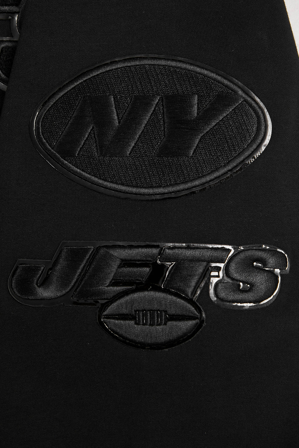 NFL NEW YORK JETS TRIPLE BLACK MEN'S DK FZ HOODIE (TRIPLE BLACK) - Image 5