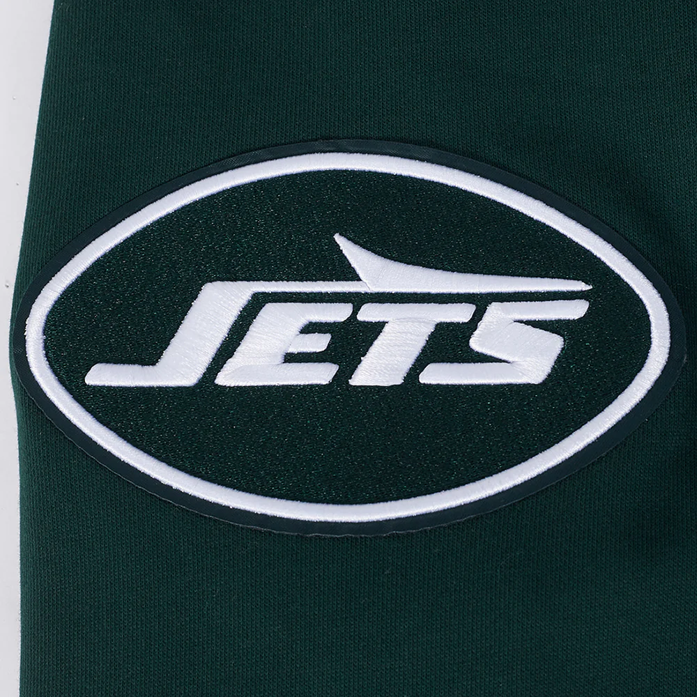 NFL NEW YORK JETS TEAM PENNATS MEN'S RIB FLC PO HOODIE (FOREST GREEN) - Image 7