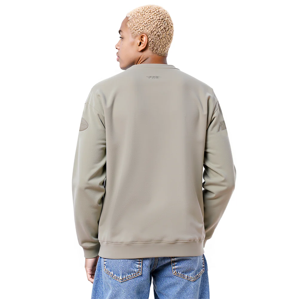 NFL NEW YORK JETS NEUTRAL MEN'S DROP SHOULDER FLC CREWNECK (TAUPE) - Image 2
