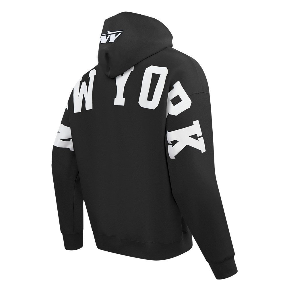 NFL NEW YORK JETS WINGSPAN MEN'S DROP SHOULDER FLC PO HOODIE (BLACK) - Image 4