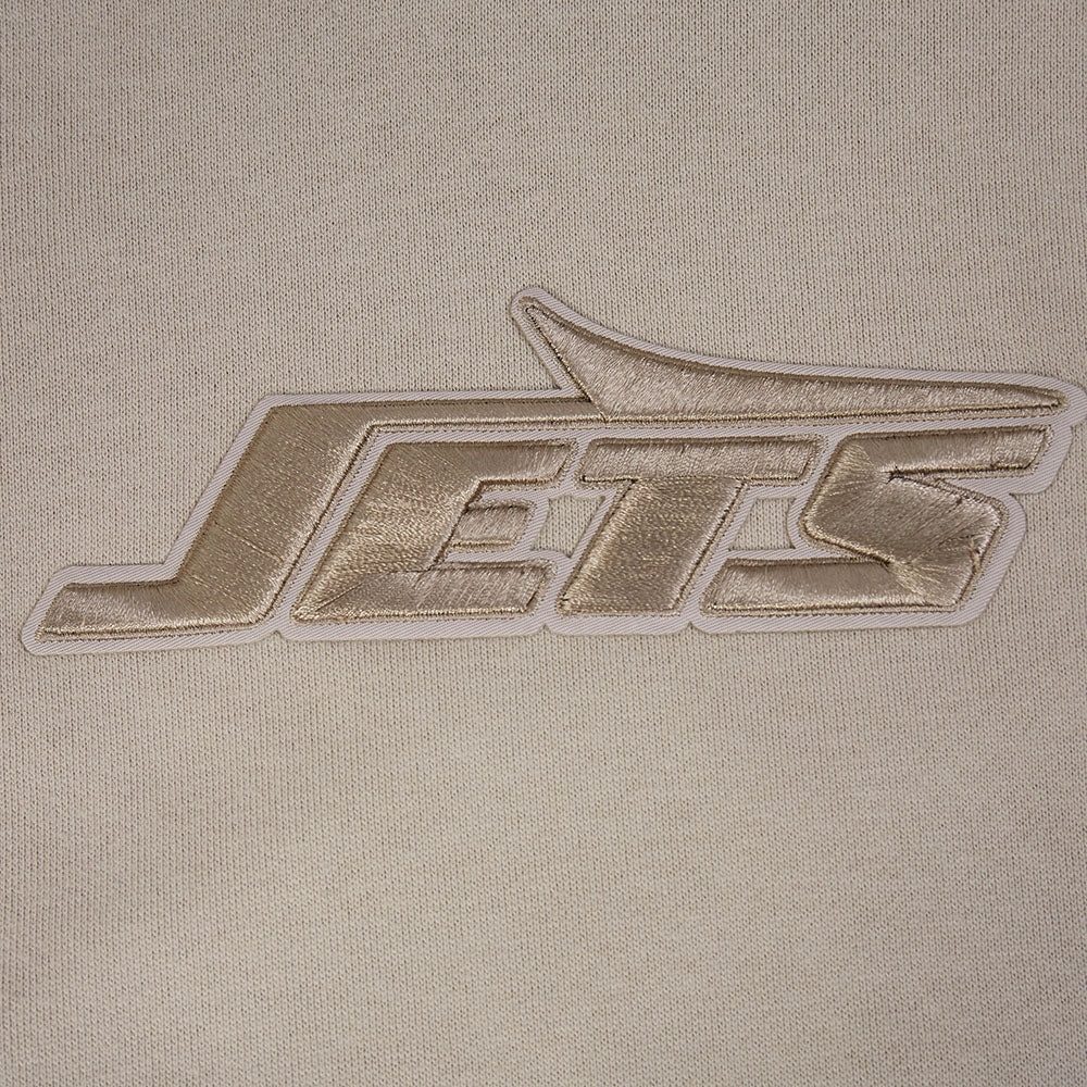 NFL NEW YORK JETS WINGSPAN MEN'S DROP SHOULDER FLC PO HOODIE (TAUPE) - Image 6