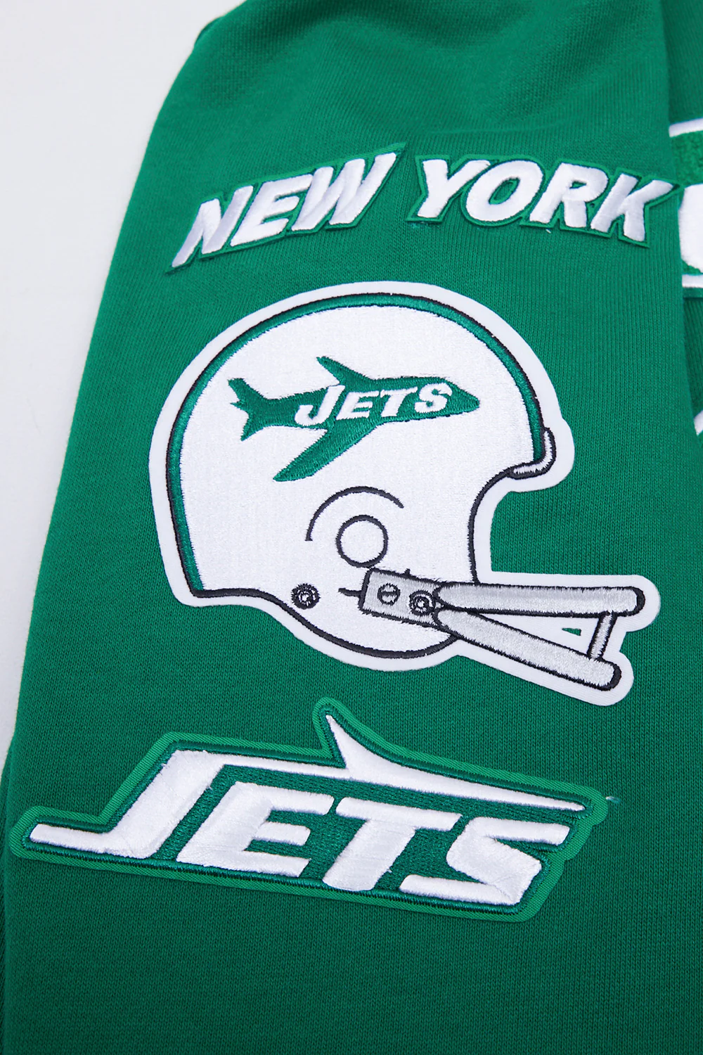 NFL NEW YORK JETS RETRO CLASSIC MEN'S PULLOVER HOODIE (KELLY GREEN) - Image 6