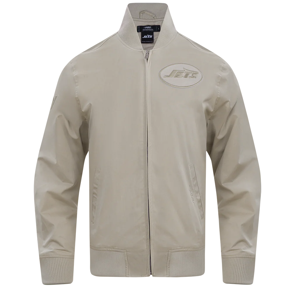 NFL NEW YORK JETS NEUTRAL MEN'S TWILL JACKET (TAUPE)