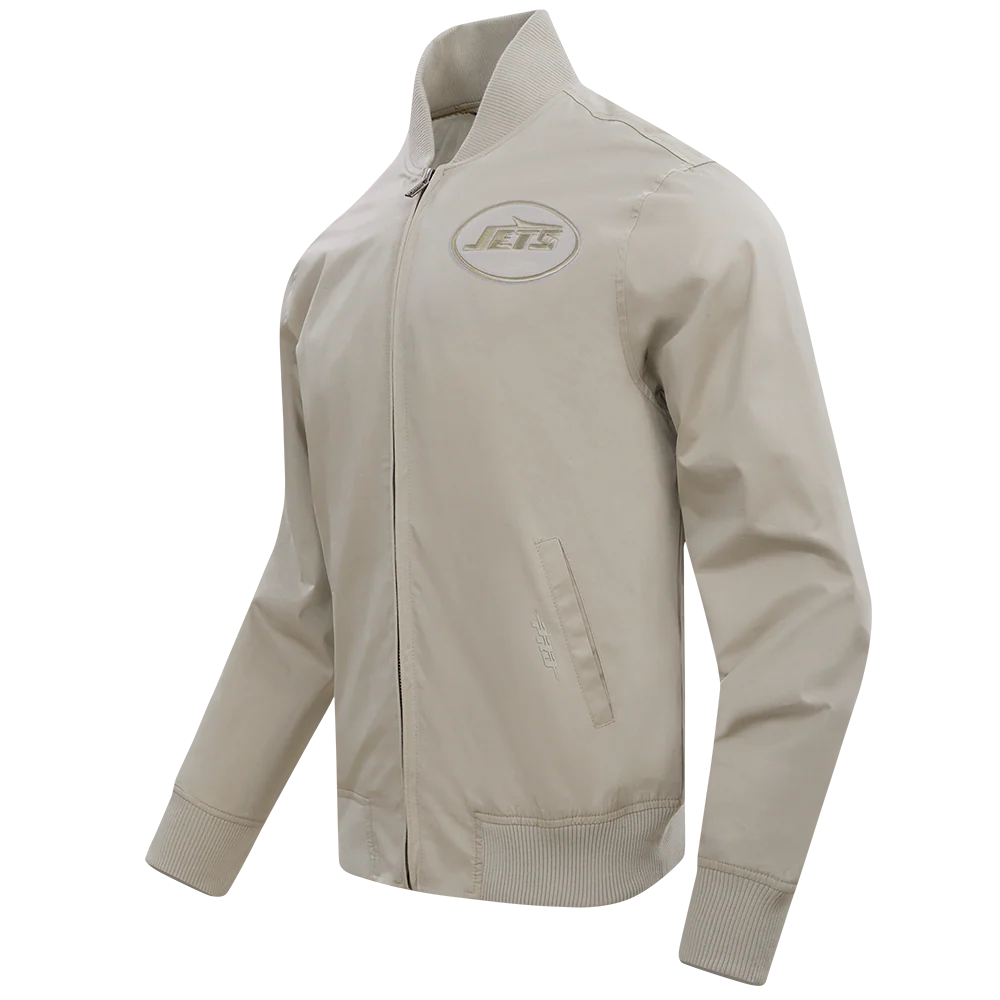NFL NEW YORK JETS NEUTRAL MEN'S TWILL JACKET (TAUPE) - Image 2