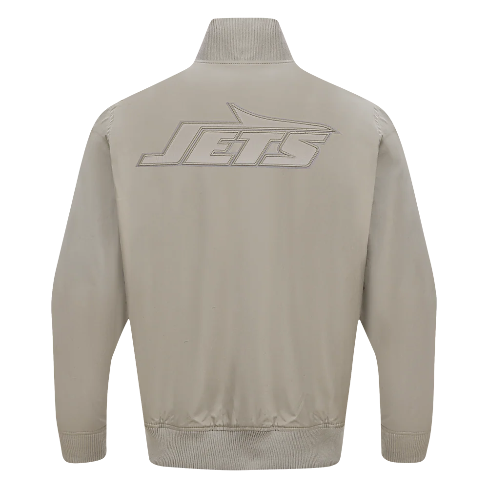 NFL NEW YORK JETS NEUTRAL MEN'S TWILL JACKET (TAUPE) - Image 3