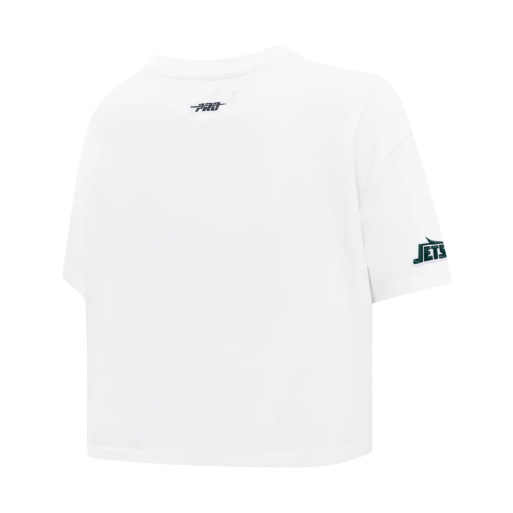 NFL NEW YORK JETS SCRIPT TAIL WOMEN'S SJ BOXY TEE (WHITE) - Image 6