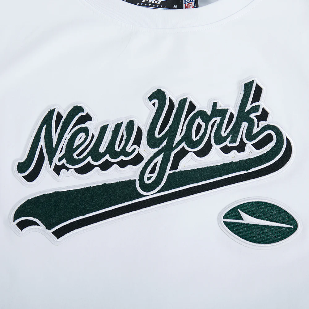 NFL NEW YORK JETS SCRIPT TAIL WOMEN'S SJ BOXY TEE (WHITE) - Image 8