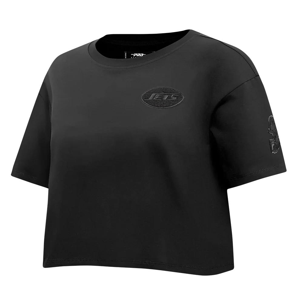 NFL NEW YORK JETS CLASSIC 3BK WOMEN'S S/S BOXY TEE (BLACK) - Image 2