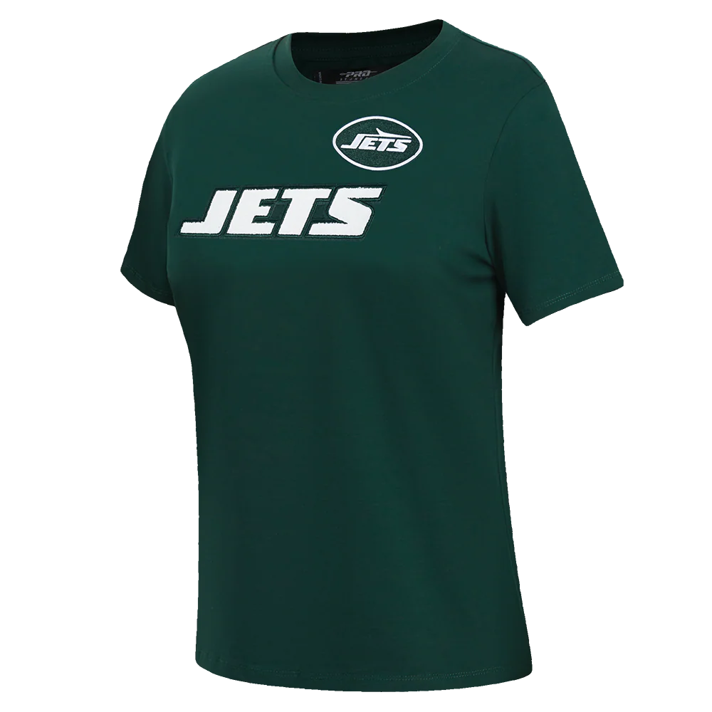 NFL NEW YORK JETS CLASSIC WOMEN'S SJ SLIM FIT TEE (FOREST GREEN) - Image 2