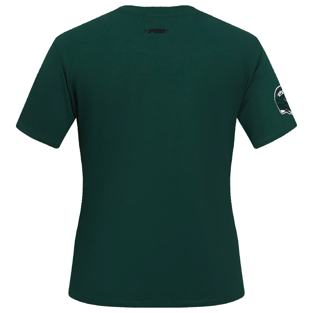 NFL NEW YORK JETS CLASSIC WOMEN'S SJ SLIM FIT TEE (FOREST GREEN) - Image 3