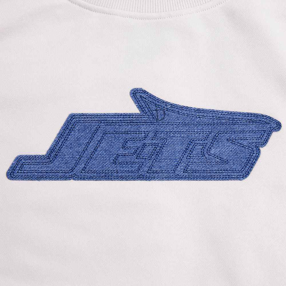 NFL NEW YORK JETS VARSITY BLUES WOMEN'S  SJ BOXY TEE (LINEN) - Image 16