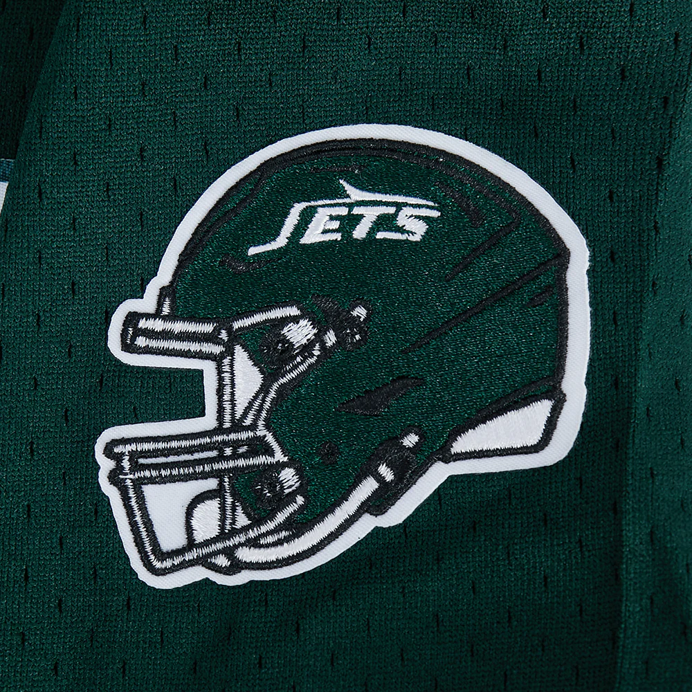 NFL NEW YORK JETS CLASSIC BIG BOY'S MESH BUTTON DOWN SHIRT (FOREST GREEN) - Image 5