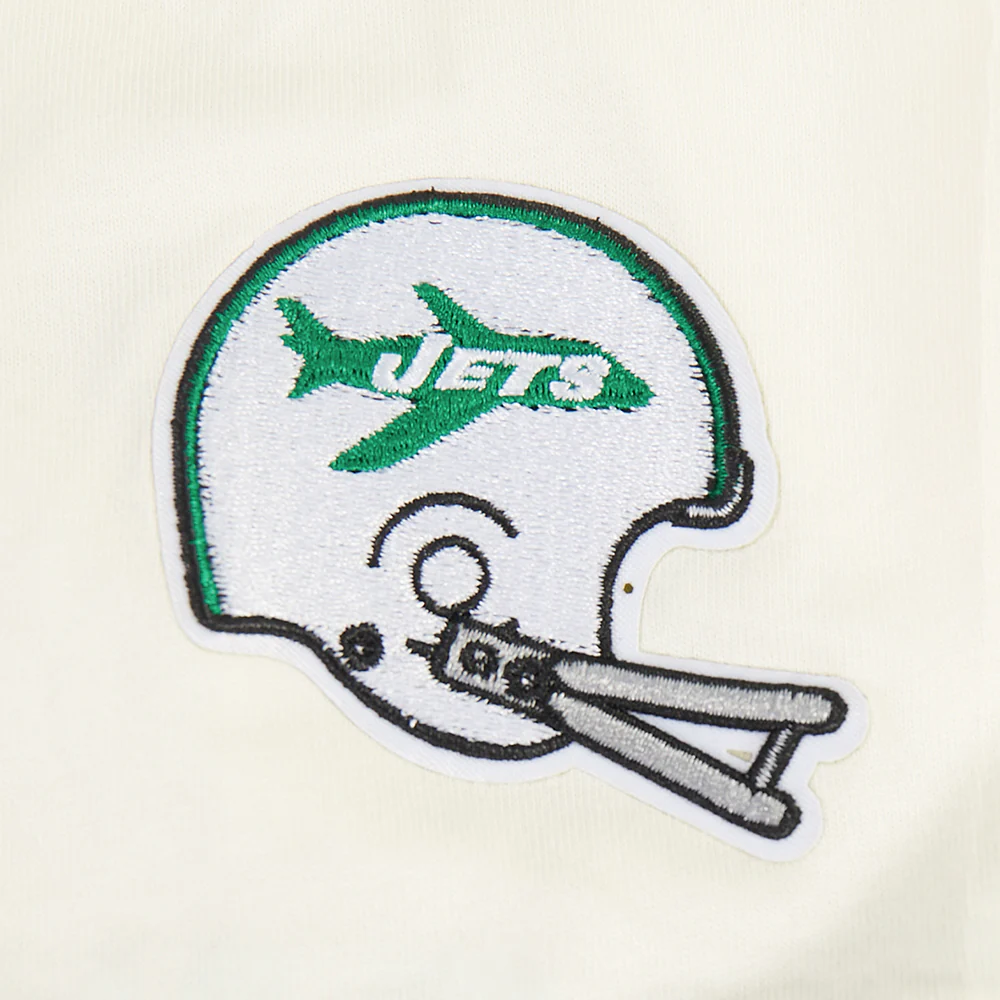 NFL NEW YORK JETS RETRO CLASSIC BIG BOY'S SS STRIPED RIB TEE (EGGSHELL/ KELLY GREEN) - Image 5