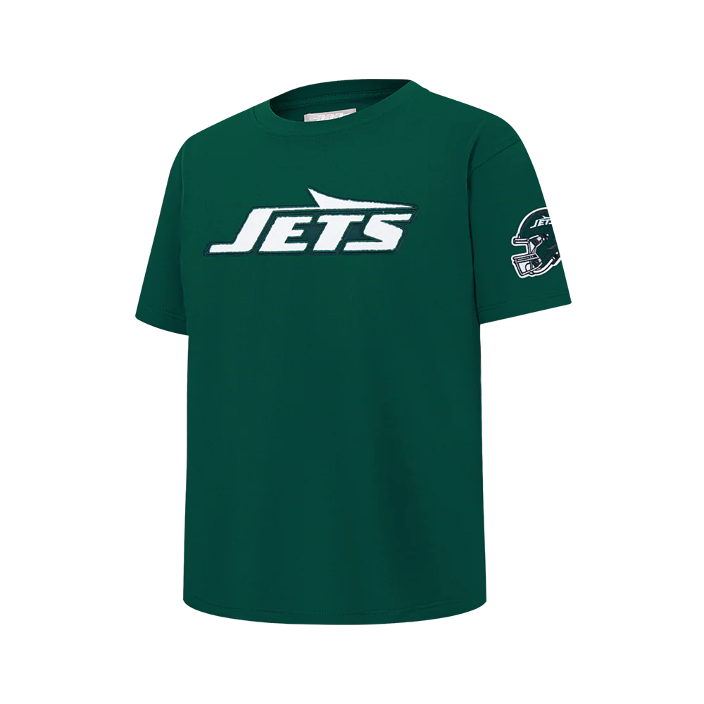 NFL NEW YORK JETS CLASSIC CHENILLE BIG BOY'S SS TEE (FOREST GREEN) - Image 3