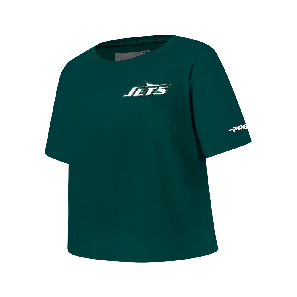 NFL NEW YORK JETS CLASSIC BIG GIRLS SHORT SLEEVE BOXY TEE (FOREST GREEN) - Image 3