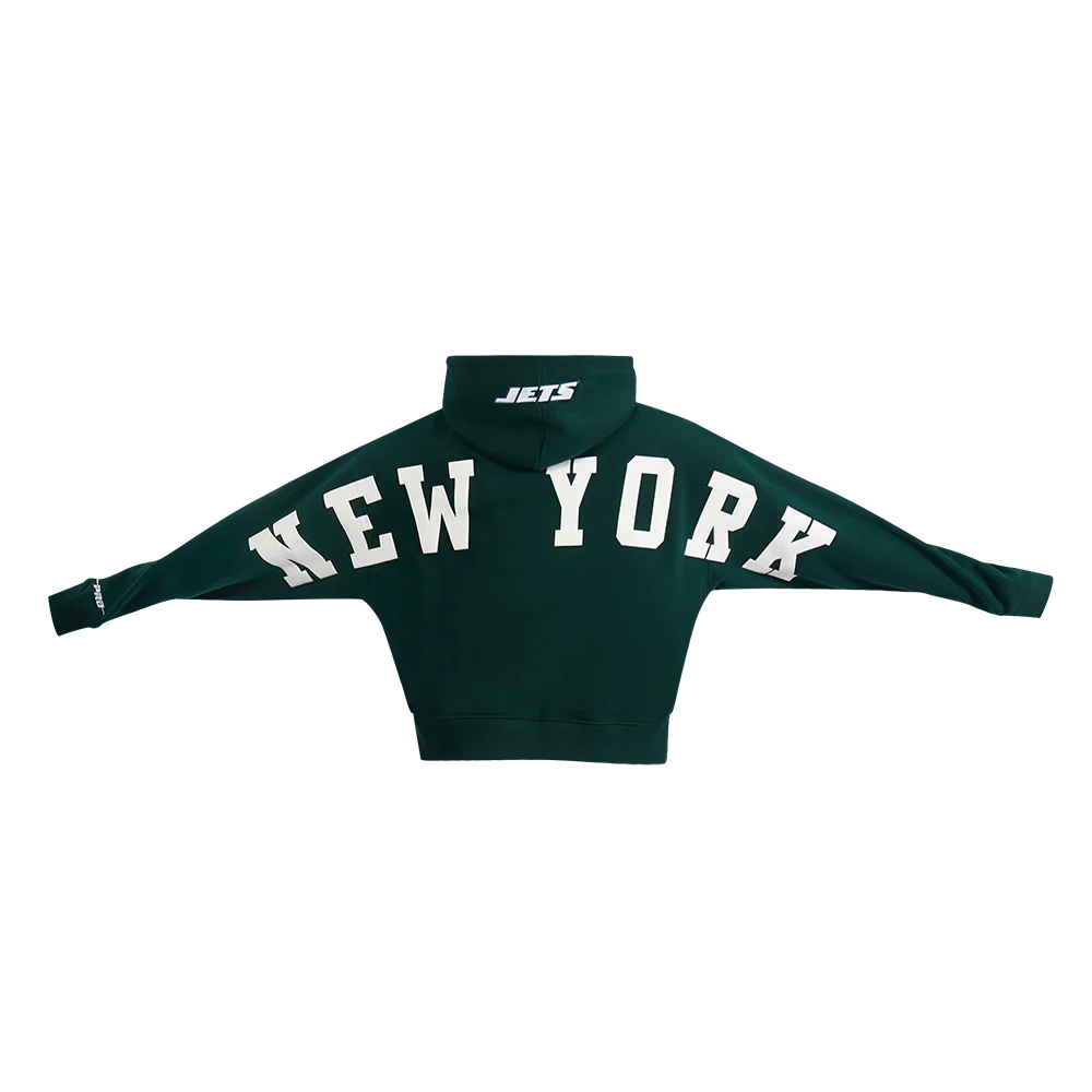 NFL NEW YORK JETS WINGSPAN WOMEN'S FLC CREWNECK (FOREST GREEN) - Image 7