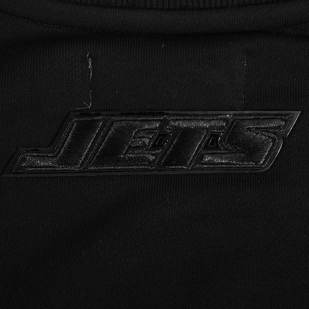 NFL NEW YORK JETS TRIPLE BLACK WOMEN'S FLC CREWNECK (BLACK) - Image 14