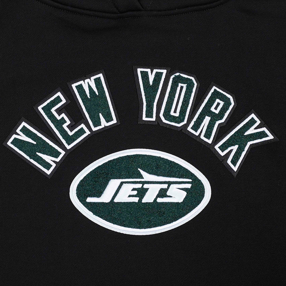 NFL NEW YORK JETS CLASSIC WOMEN'S FLEECE PULLOVER HOODIE (BLACK) - Image 5