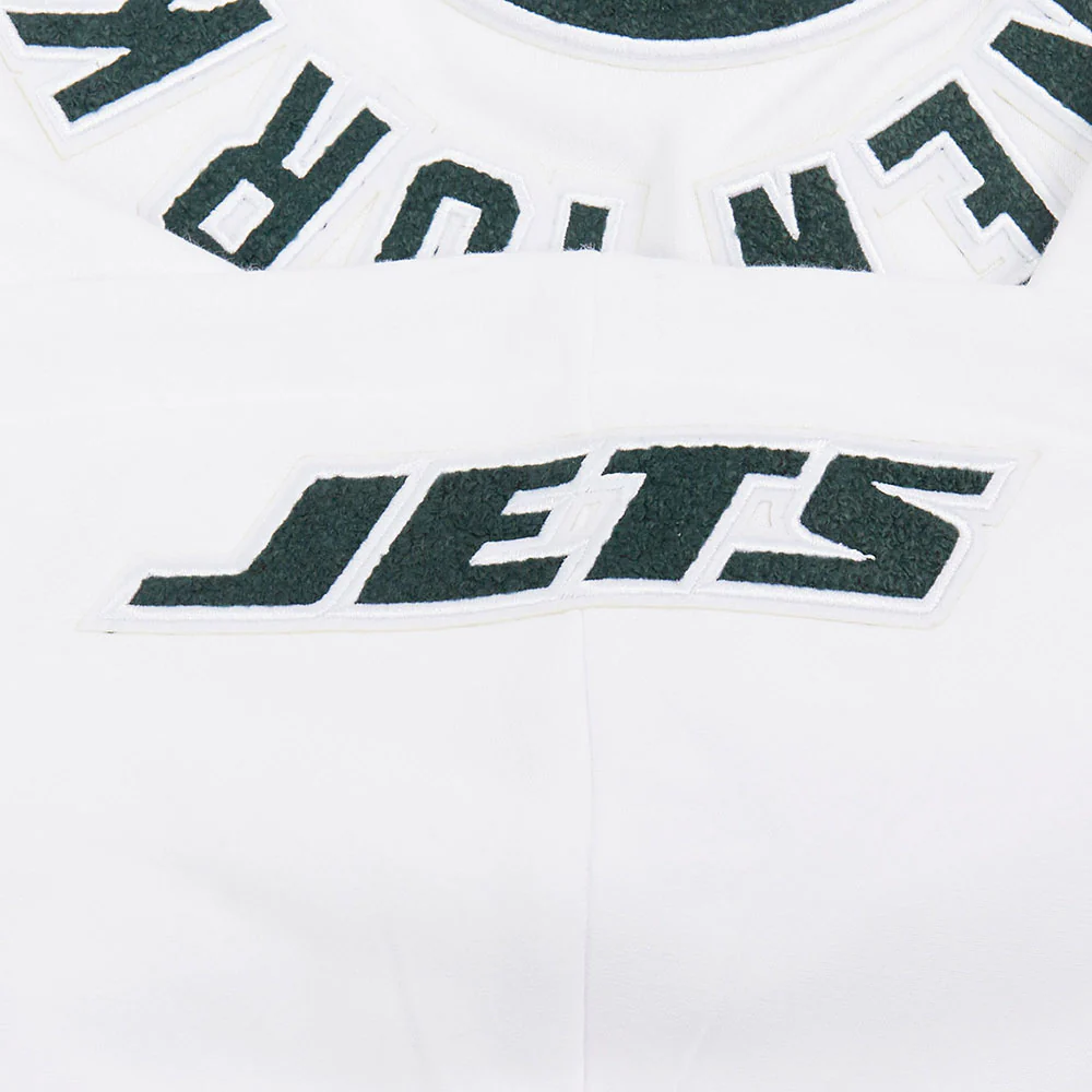 NFL NEW YORK JETS CLASSIC WOMEN'S FLEECE PULLOVER HOODIE (WHITE) - Image 7