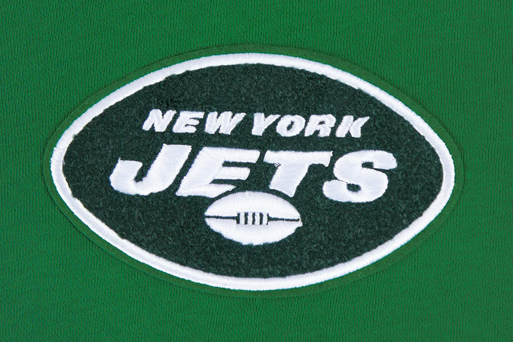 NFL NEW YORK JETS CLASSIC WOMEN'S CROPPED FLEECE PULLOVER HOODIE (KELLY GREEN) - Image 5