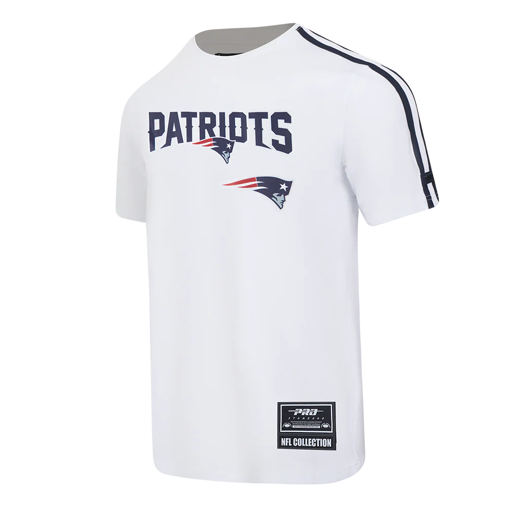 NFL NEW ENGLAND PATRIOTS CLASSIC MESH SJ STRIPED TEE (WHITE/MIDNIGHT NAVY) - Image 3