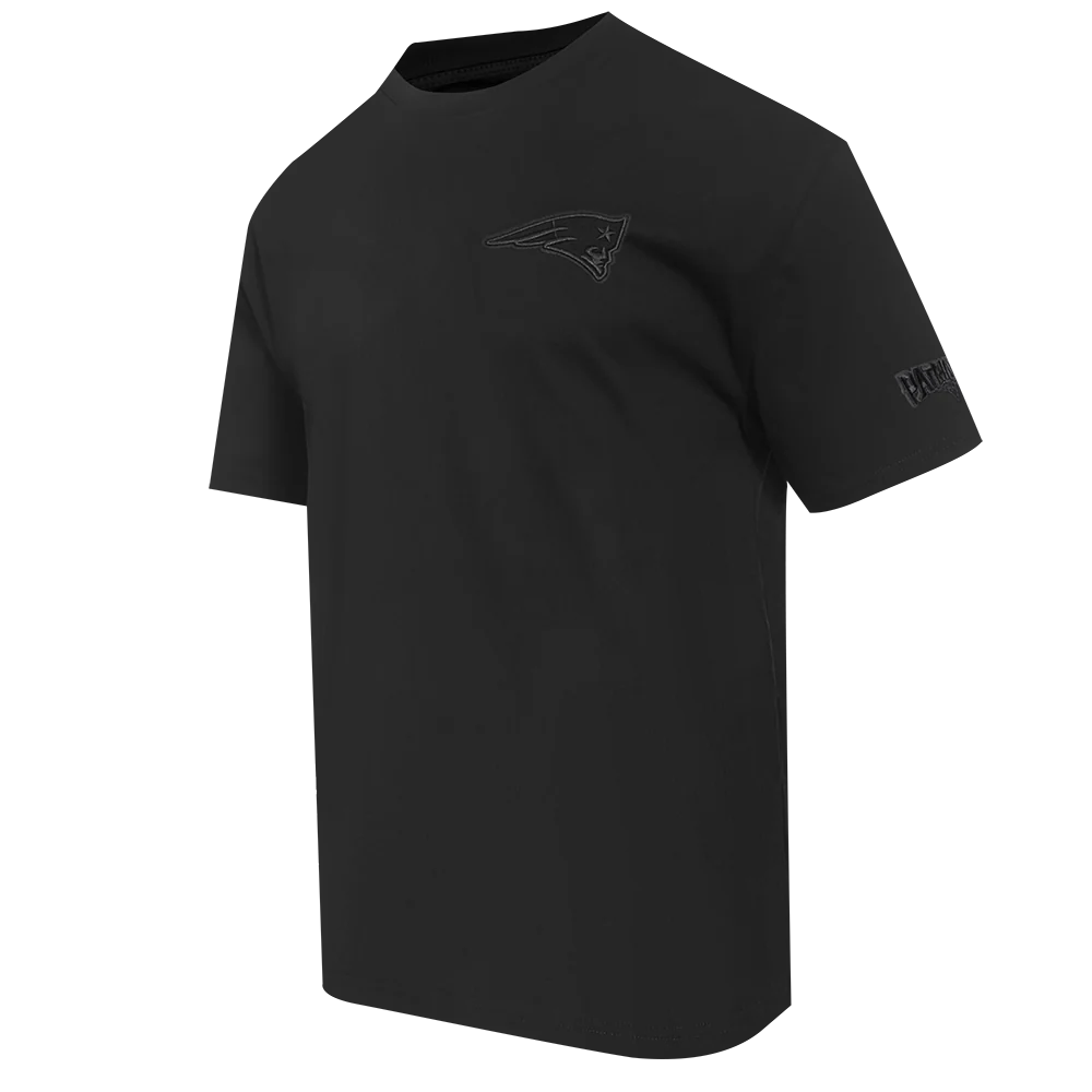 NFL NEW ENGLAND PATRIOTS NEUTRAL MEN'S COTTON JERSEY DROP SHOULDER TEE (BLACK) - Image 2