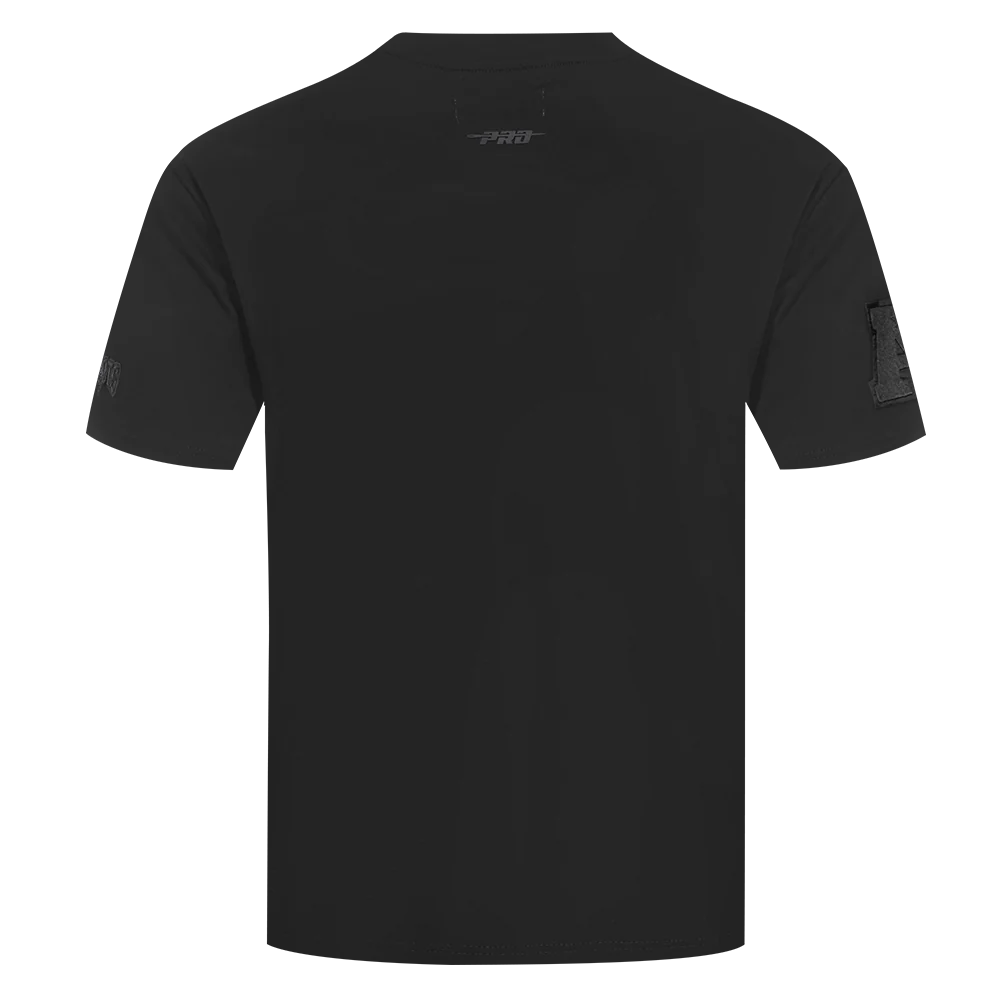 NFL NEW ENGLAND PATRIOTS NEUTRAL MEN'S COTTON JERSEY DROP SHOULDER TEE (BLACK) - Image 4
