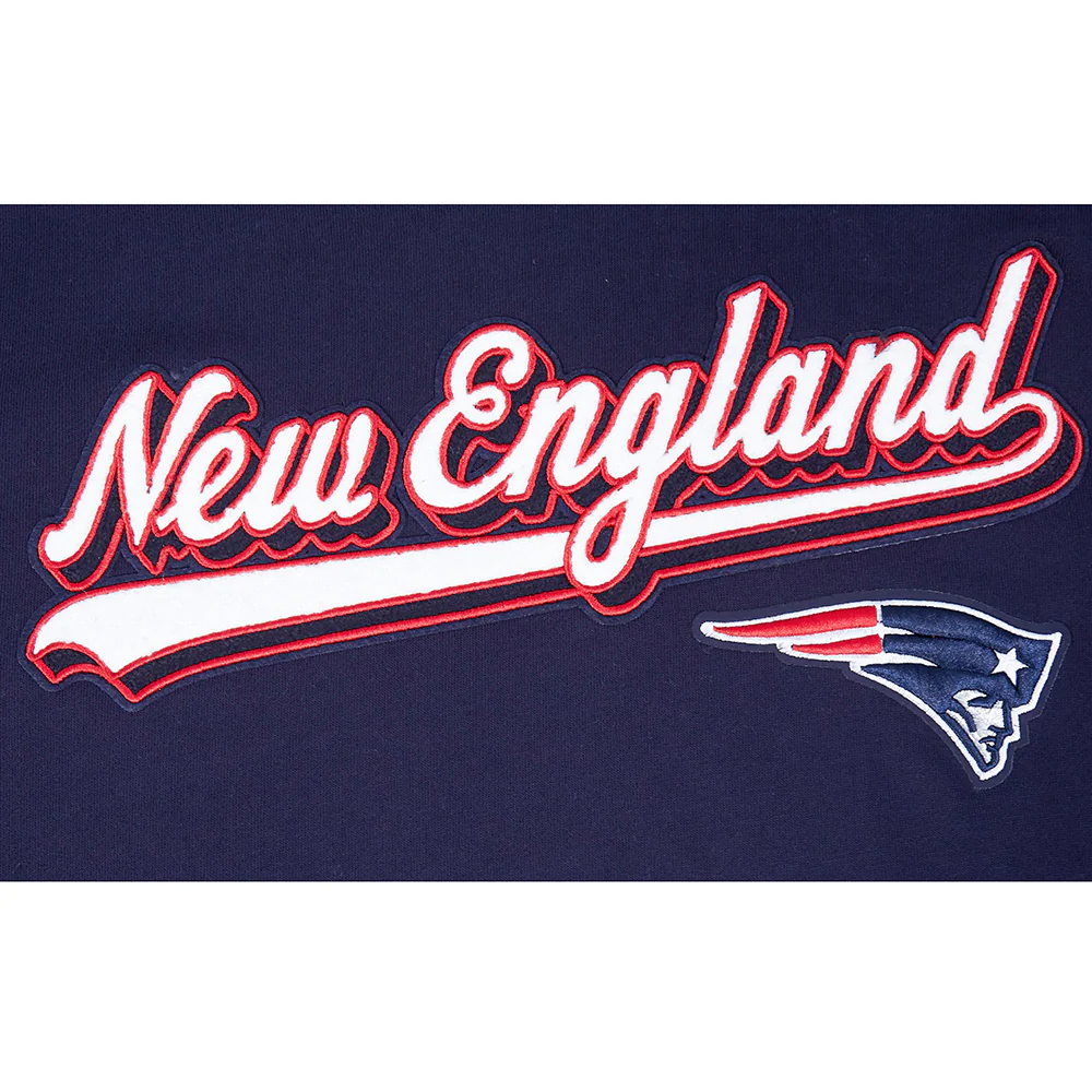 NFL NEW ENGLAND PATRIOTS SCRIPT TAIL MEN'S RIB FLC PO HOODIE (MIDNIGHT NAVY/RED/MIDNIGHT NAVY) - Image 6
