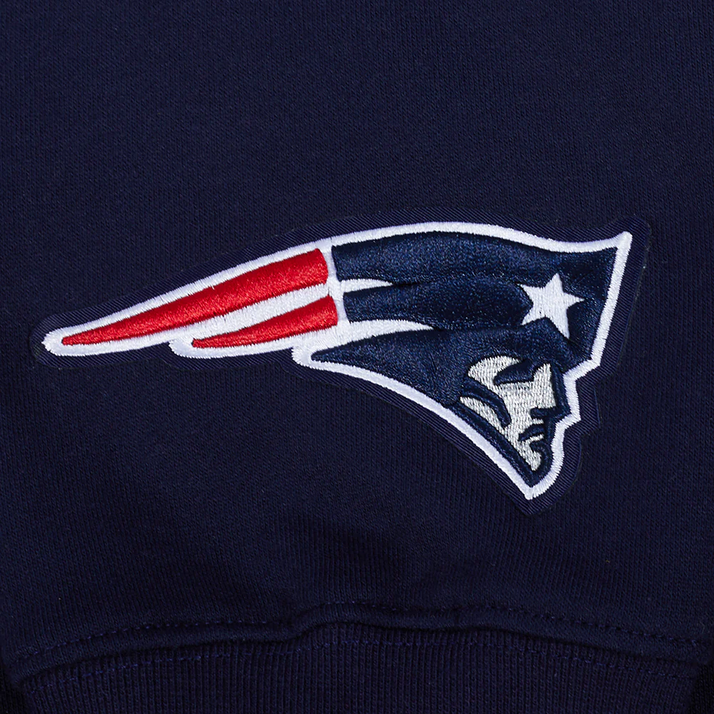 NFL NEW ENGLAND PATRIOTS WINGSPAN MEN'S DROP SHOULDER FLC CREWNECK (MIDNIGHT NAVY) - Image 7
