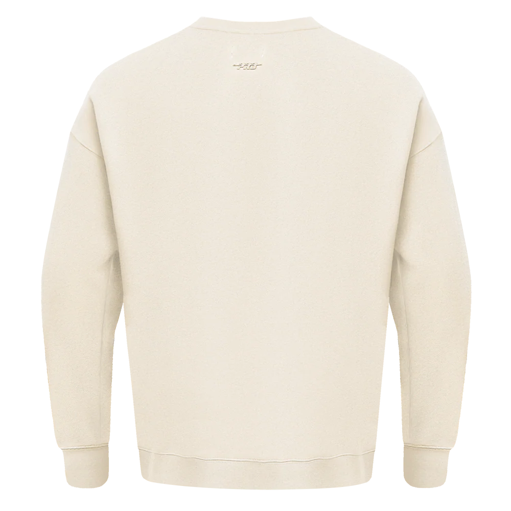 NFL NEW ENGLAND PATRIOTS NEUTRAL MEN'S DROP SHOULDER FLEECE CREWNECK (EGGSHELL) - Image 3