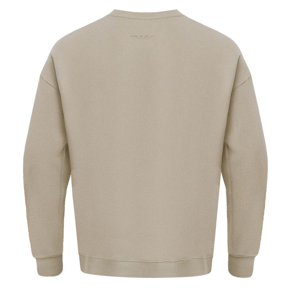 NFL NEW ENGLAND PATRIOTS NEUTRAL MEN'S DROP SHOULDER FLC CREWNECK (TAUPE) - Image 3