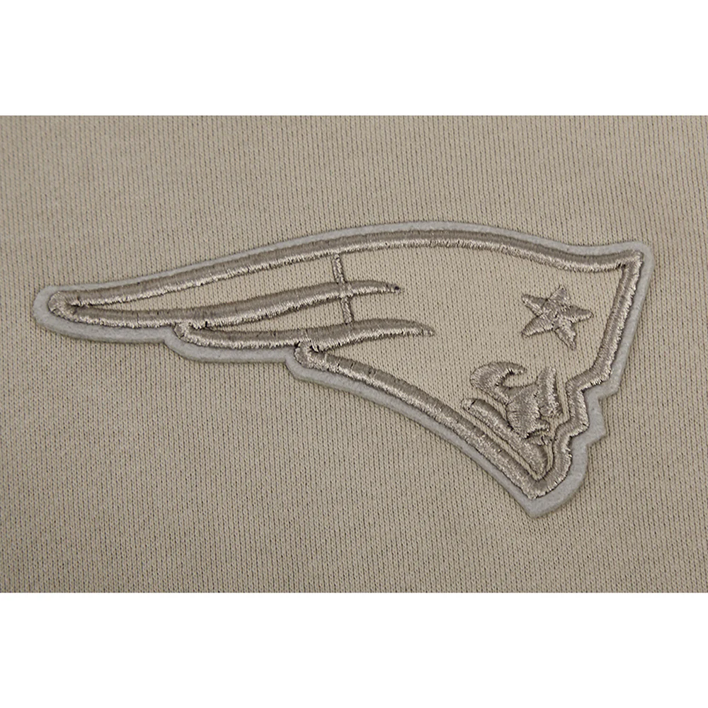NFL NEW ENGLAND PATRIOTS NEUTRAL MEN'S DROP SHOULDER FLC PO HOODIE (TAUPE) - Image 5