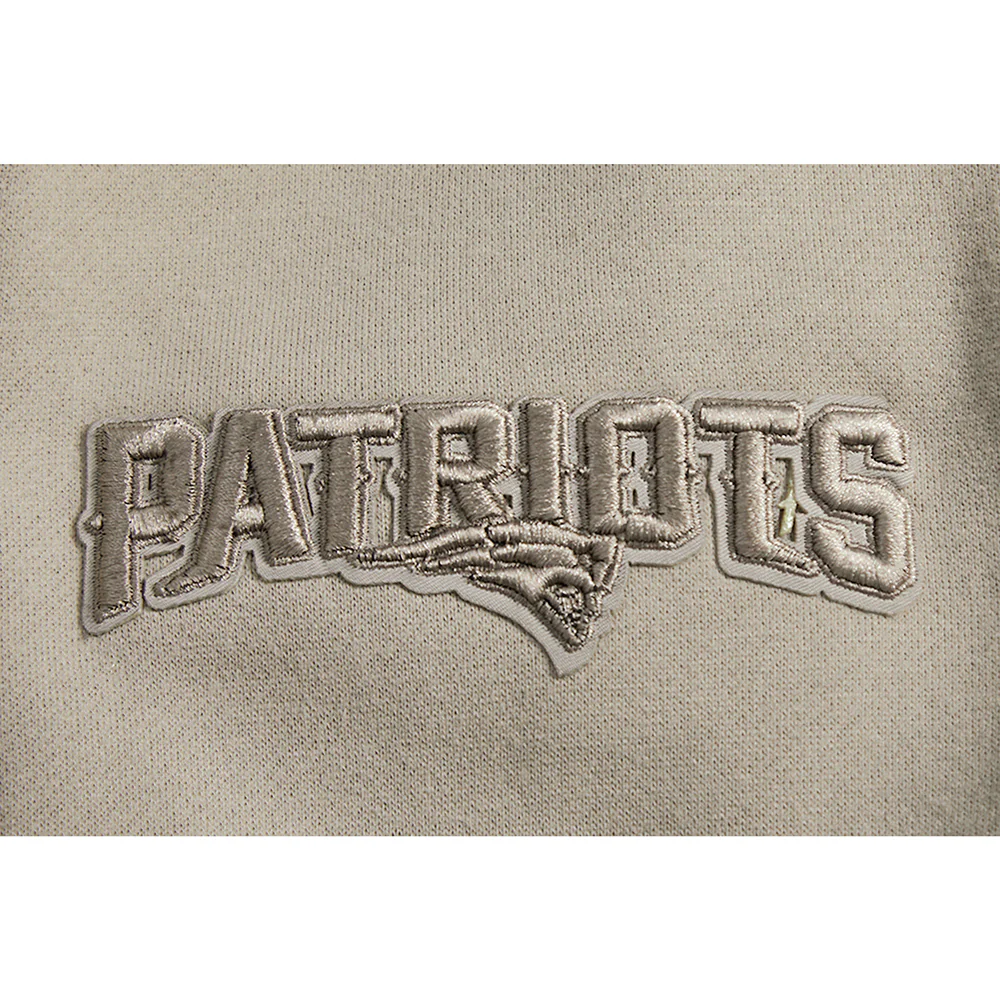 NFL NEW ENGLAND PATRIOTS NEUTRAL MEN'S DROP SHOULDER FLC PO HOODIE (TAUPE) - Image 7