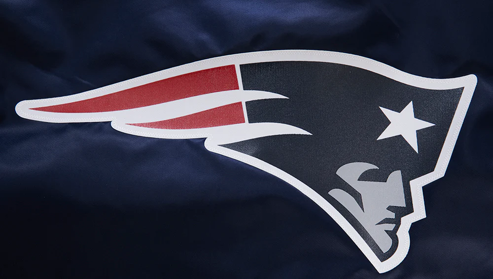NFL NEW ENGLAND PATRIOTS BIG LOGO MEN'S SATIN JACKET (MIDNIGHT NAVY) - Image 5