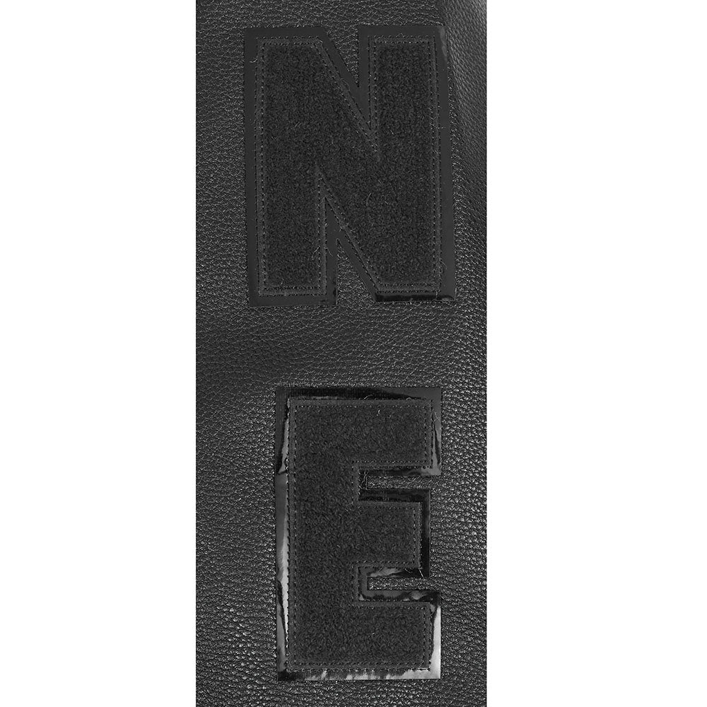 NFL NEW ENGLAND PATRIOTS TRIPLE BLACK MEN'S WOOL VARSITY JACKET (TRIPLE BLACK MEN'S) - Image 5