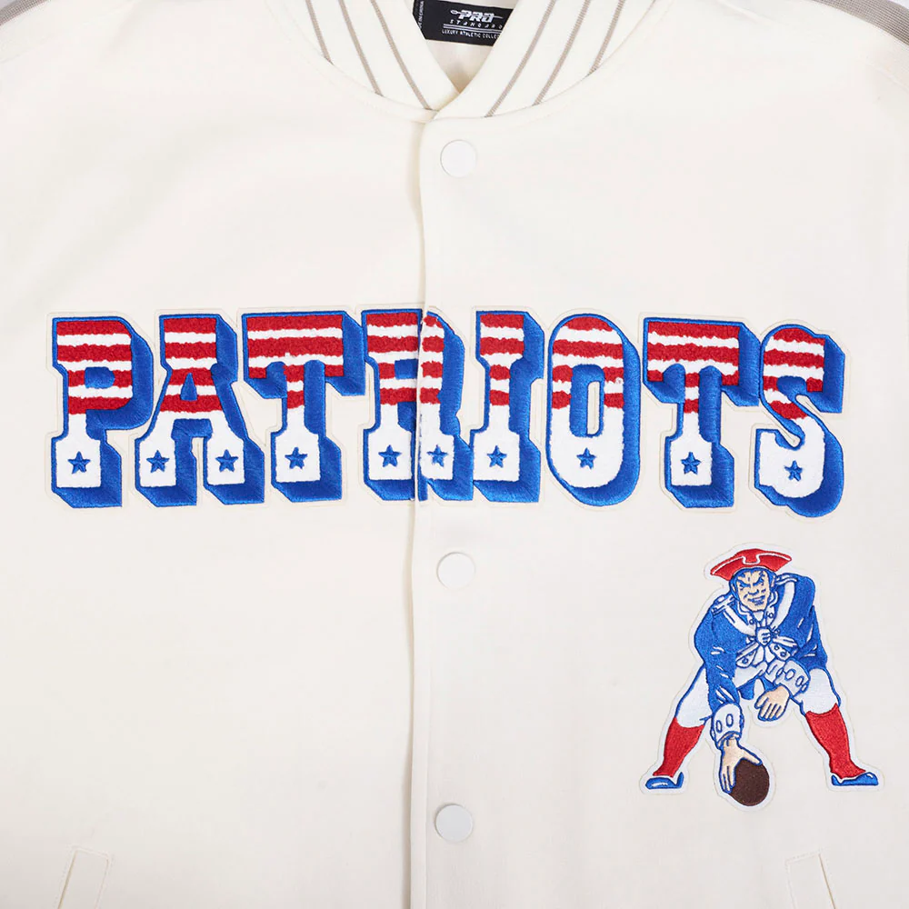 NFL NEW ENGLAND PATRIOTS PRO GAME DAY RETRO JACKET (EGGSHELL/TAUPE/EGGSHELL) - Image 19