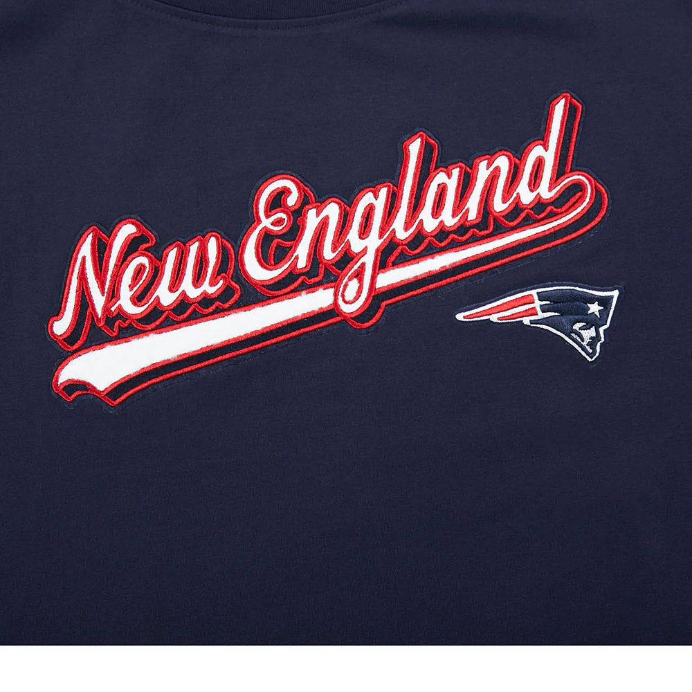 NFL NEW ENGLAND PATRIOTS SCRIPT TAIL WOMEN'S SJ BOXY TEE (MIDNIGHT NAVY) - Image 13